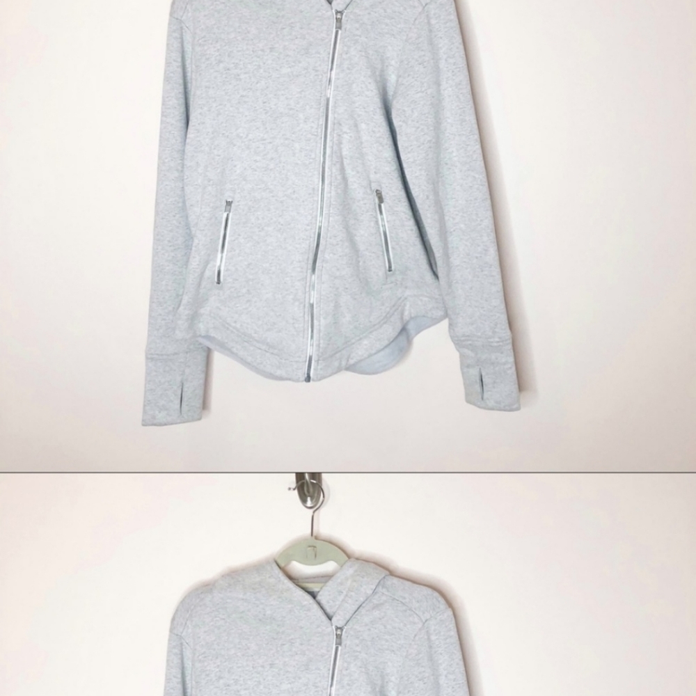 Athleta Easy Cozy Karma Sherpa Lined Gray Jacket